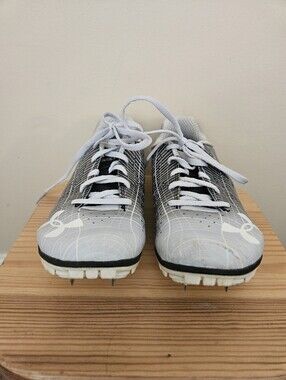 Under Armour Women's White and Black Track Spikes Sneakers, Size 6.5